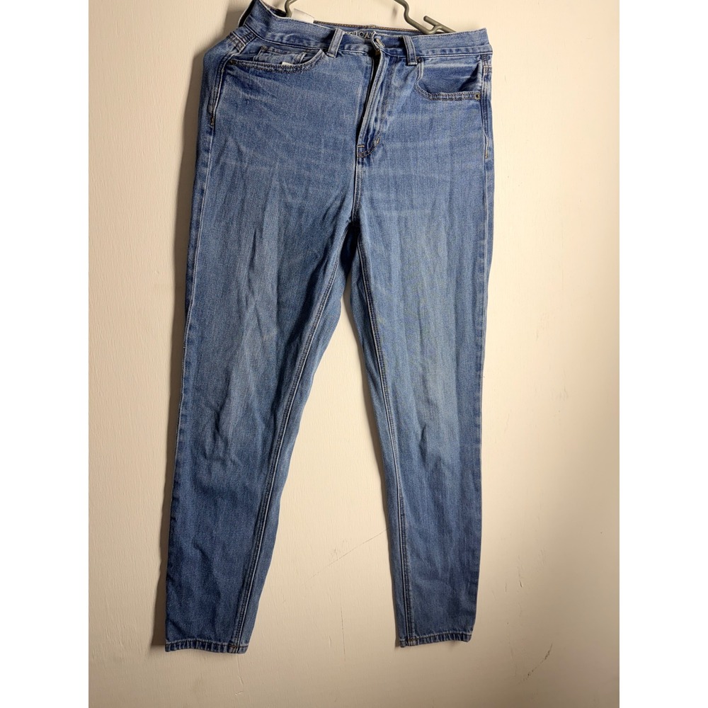 American Eagle Mom Jeans Womens 2 Regular High Rise Tapered Medium Wash Blue